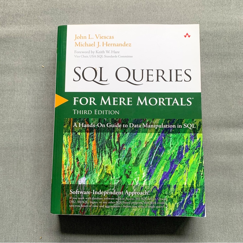 SQL Queries Instructional Textbook. 2004 edition.  Excellent Condition.
